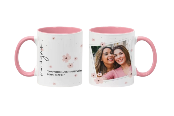 caneca amizade personalizada com alça e interior colorida - Image 9