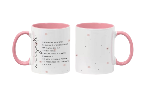caneca amizade personalizada com alça e interior colorida - Image 7
